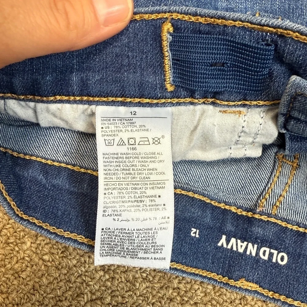 Old Navy: Girls Cuffed Blue Denim Shorts, Size 12